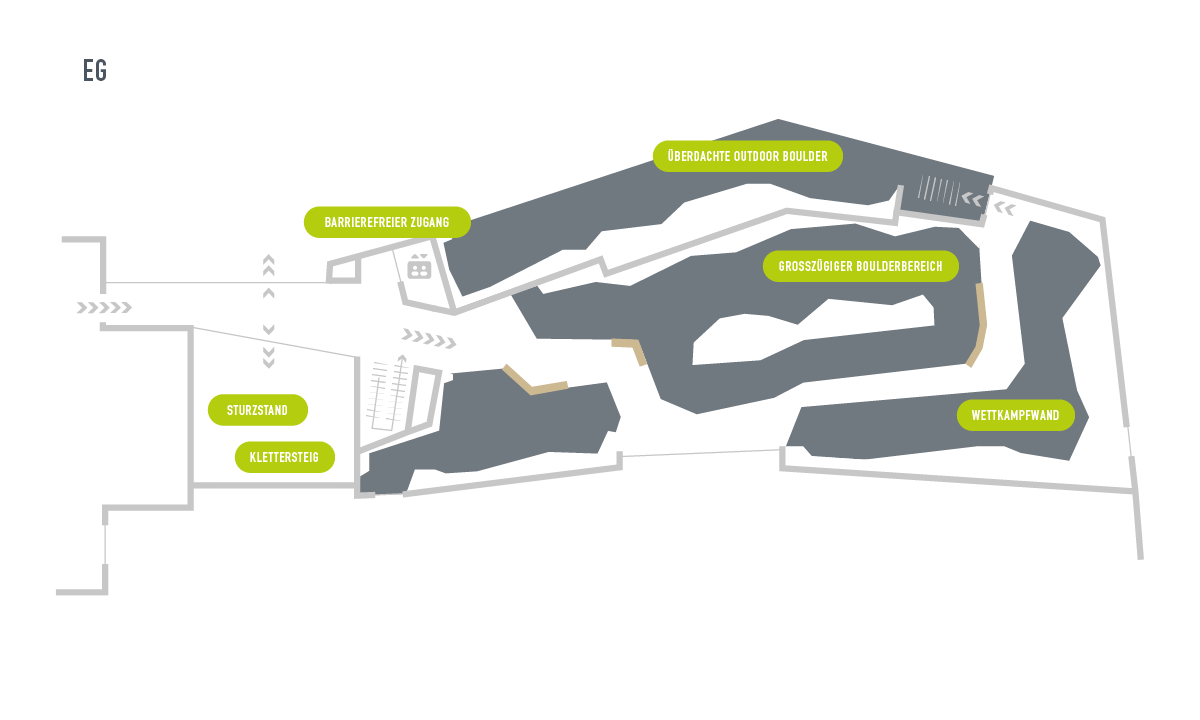 Grundriss Boulderhalle Thalkirchen EG